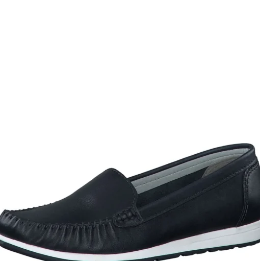 Marco Tozzi Slipper Loafer Leder weiß schwarz S14 2-24600-42