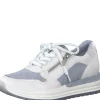 Marco Tozzi Sneaker Reißverschluss weiß hellblau 2-2-23741-28