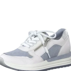 Marco Tozzi Sneaker Reißverschluss weiß hellblau 2-2-23741-28