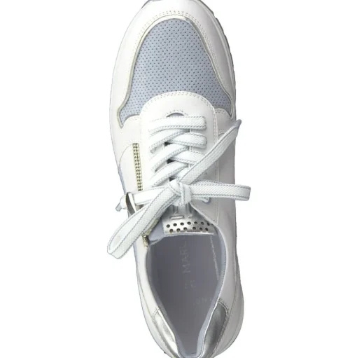 Marco Tozzi Sneaker Reißverschluss weiß hellblau 2-2-23741-28