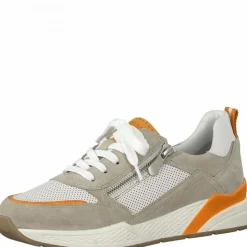 Marco Tozzi Sneaker Schnürer Reißverschluss beige orange 2-2-23735-26