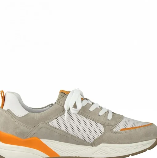 Marco Tozzi Sneaker Schnürer Reißverschluss beige orange 2-2-23735-26