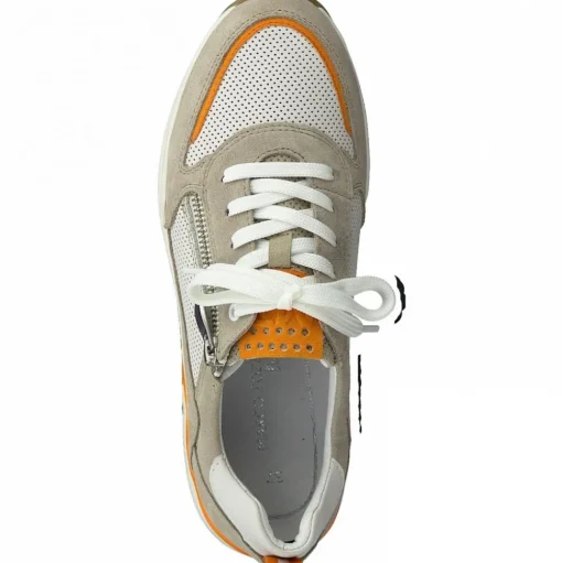 Marco Tozzi Sneaker Schnürer Reißverschluss beige orange 2-2-23735-26