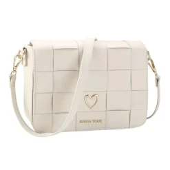 Marco Tozzi Umhängetasche Flechtoptik Herz beige, blau schwarz S14 2-2-61035-20