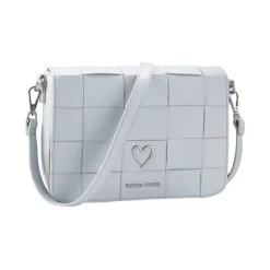 Marco Tozzi Umhängetasche Flechtoptik Herz beige, blau schwarz S14 2-2-61035-20