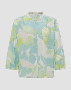 OPUS Bluse FAOMI NATURE Loose aus BCI Cotton grün S14 10163812160254