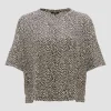 OPUS Boxyshirt SULIKI SPOT Loose Allover- Print beige grün S14 10179812291100