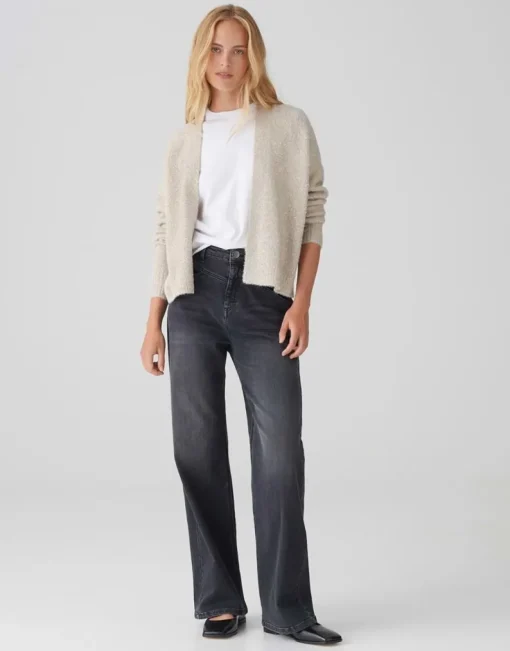 OPUS Cardigan DAMETTA Glitzer- Details beige S24 10349811875100