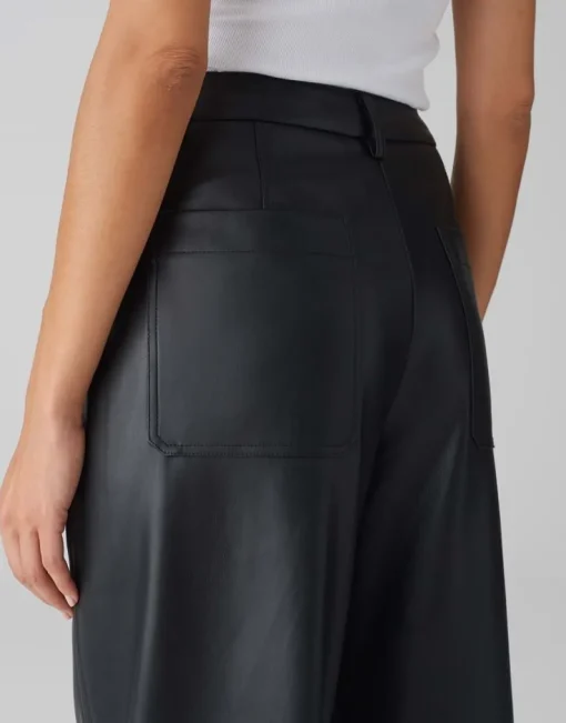 OPUS Culotte Lederoptik schwarz S24 10354210970296
