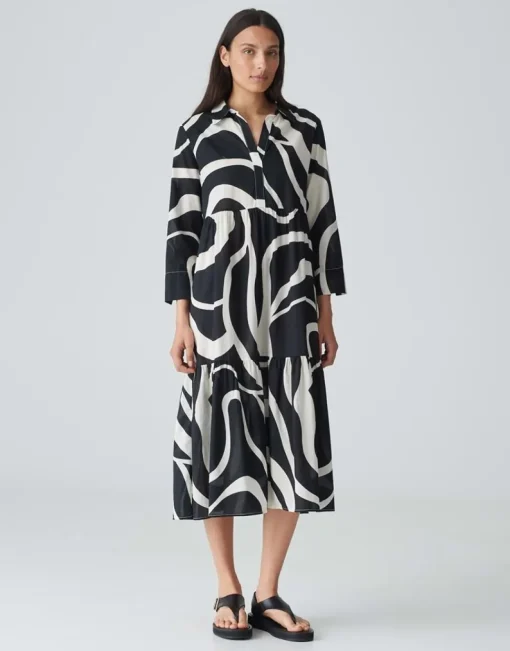 OPUS Hemdblusenkleid WERANO FLOW A-Linie aus BCI Cotton S24 10193112384100