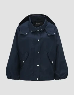 OPUS Jacke HILVI Loose mit wasserabweisender Oberfläche blau S1510375312913324