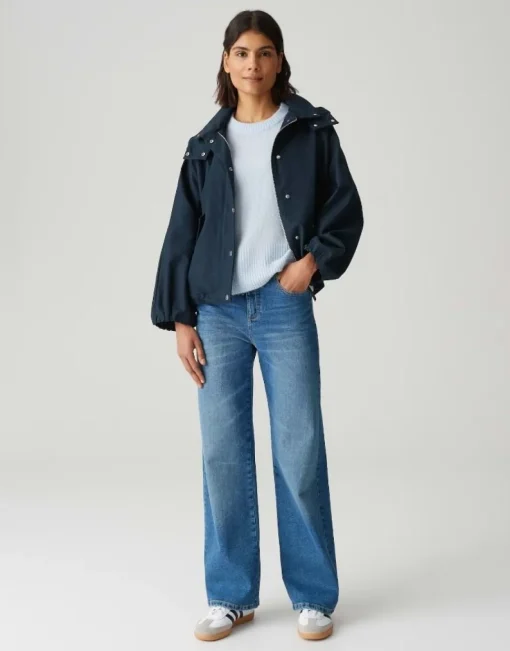OPUS Jacke HILVI Loose mit wasserabweisender Oberfläche blau S1510375312913324
