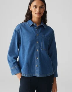 OPUS Jeansbluse FELYN blau S15 10383312978315