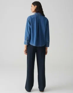 OPUS Jeansbluse FELYN blau S15 10383312978315