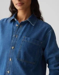 OPUS Jeansbluse FELYN blau S15 10383312978315