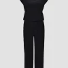 OPUS Jumpsuit MELTI Regular mit Struktur schwarz S14 1017865798255