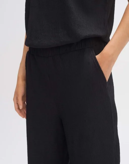 OPUS Jumpsuit MELTI Regular mit Struktur schwarz S14 1017865798255