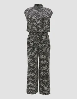 OPUS Jumpsuit Overall MARELLO Relaxed  Viskose schwarz S14 10288912301100