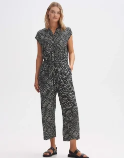 OPUS Jumpsuit Overall MARELLO Relaxed  Viskose schwarz S14 10288912301100