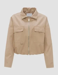 OPUS Kurzjacke HANNEKA Loose im Utility Look beige S14 10259812071242
