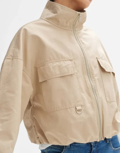 OPUS Kurzjacke HANNEKA Loose im Utility Look beige S14 10259812071242