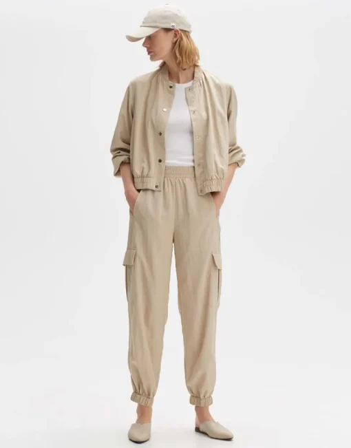 OPUS Leichter Blouson JOLISE Viskose Mix beige S14 10271612161254