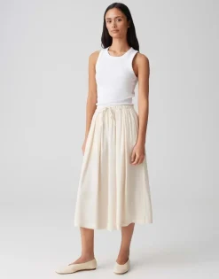 OPUS Midirock RONNA in luftig leichter A-Linie Creme S15 10400113071316