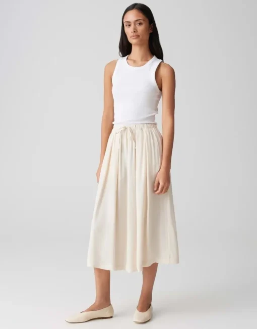 OPUS Midirock RONNA in luftig leichter A-Linie Creme S15 10400113071316