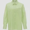 OPUS Oversize Bluse Fabino aus BCI Cotton grün S14 1024709323100