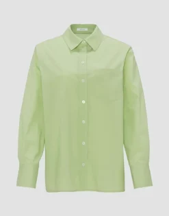 OPUS Oversize Bluse Fabino aus BCI Cotton grün S14 1024709323100