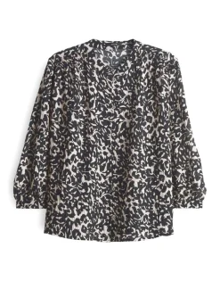 OPUS Printbluse FAMELIA schwarz/beige S15 10397513054100