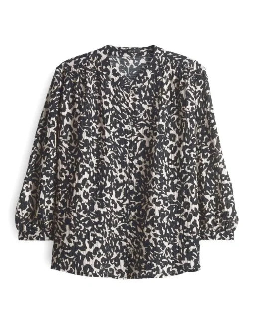 OPUS Printbluse FAMELIA schwarz/beige S15 10397513054100
