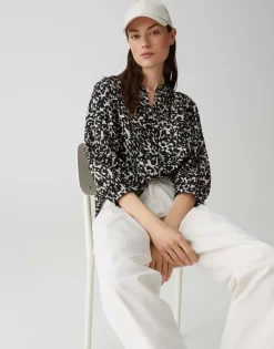 OPUS Printbluse FAMELIA schwarz/beige S15 10397513054100