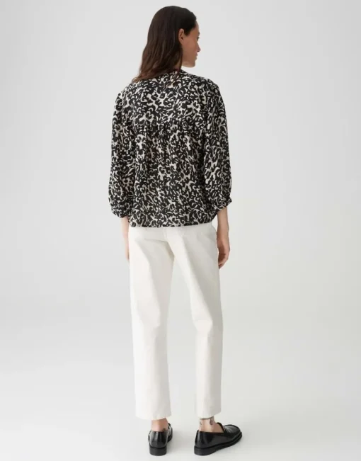OPUS Printbluse FAMELIA schwarz/beige S15 10397513054100