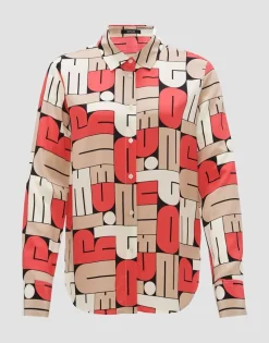OPUS Printbluse FUMIRA Viskose rot S15 10348912719306