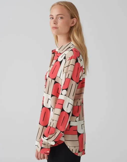 OPUS Printbluse FUMIRA Viskose rot S15 10348912719306