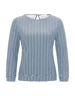 OPUS Printshirt SUSTA braun/blau S15 10373412903323
