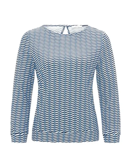 OPUS Printshirt SUSTA braun/blau S15 10373412903323