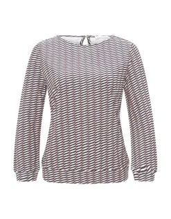 OPUS Printshirt SUSTA braun/blau S15 10373412903323