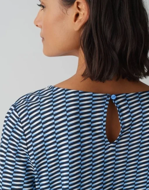 OPUS Printshirt SUSTA braun/blau S15 10373412903323