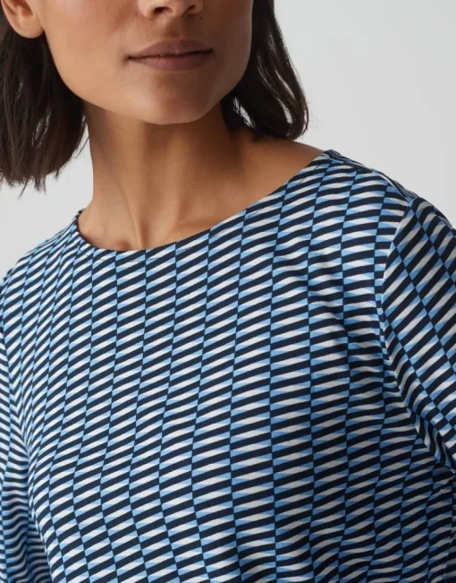 OPUS Printshirt SUSTA braun/blau S15 10373412903323