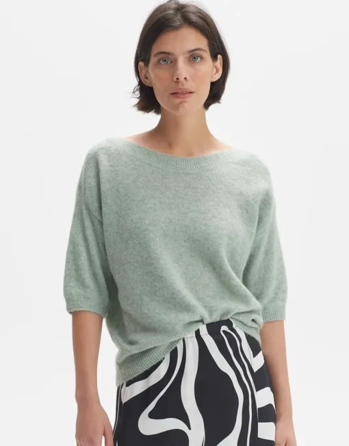 OPUS Pullover PUSITY Oversize Mohair grün S24 10299612559100