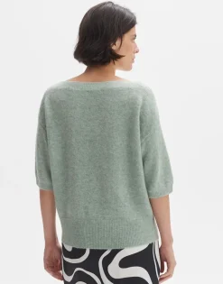 OPUS Pullover PUSITY Oversize Mohair grün S24 10299612559100