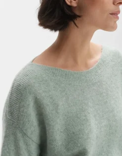 OPUS Pullover PUSITY Oversize Mohair grün S24 10299612559100