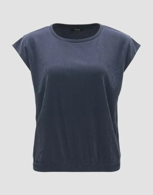 OPUS Rippshirt SONSAI Regular Modal Mix blau S14 1028695735100