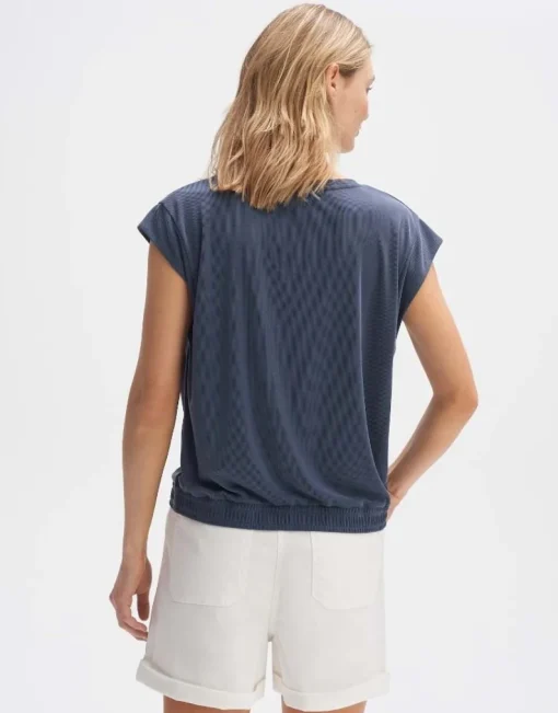OPUS Rippshirt SONSAI Regular Modal Mix blau S14 1028695735100