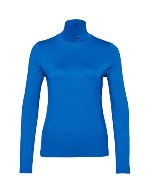 OPUS Sariette Rollkragenshirt blau und milk S22 10111810862100