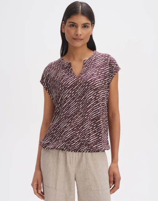 OPUS Shirt SANDEO SHADOW Viskose gemustert S14 2411012292100