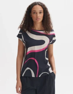 OPUS Shirt SIBERTI PRINT Regular aus Material Mix S24 10304812418275