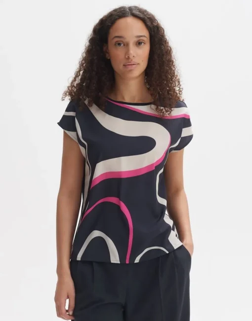 OPUS Shirt SIBERTI PRINT Regular aus Material Mix S24 10304812418275